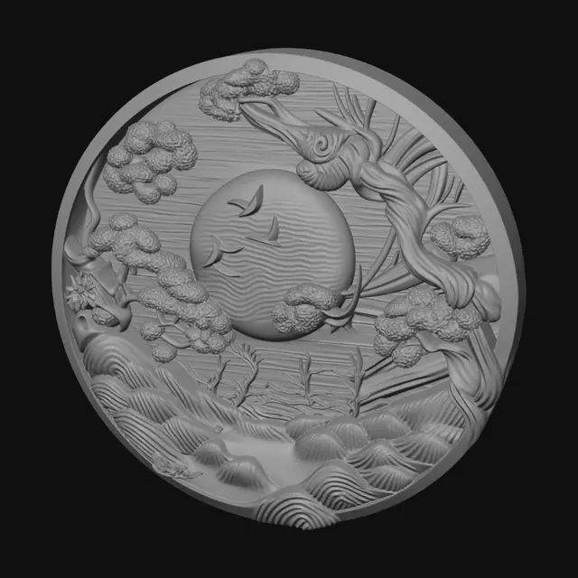 3D model for Moonlit Circle Landscape