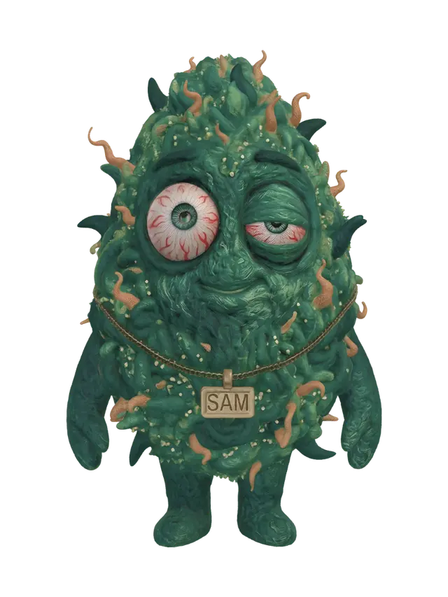 Modello 3D Sam the Seaweed Monster, generato dall’IA