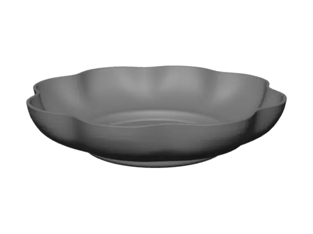 3D model for Petal Rim Ceramic Bowl