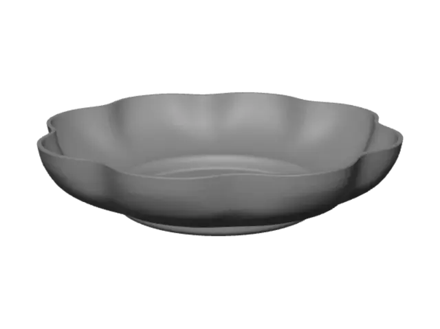 3D model for Petal Rim Ceramic Bowl