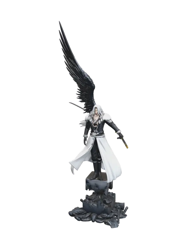 Weathered Sephiroth - Vent 3D model, vytvořený pomocí AI