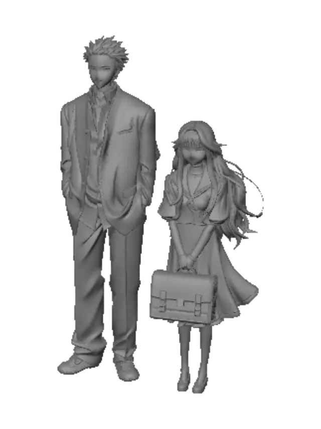 3D model for Azure Yukata Kitsune