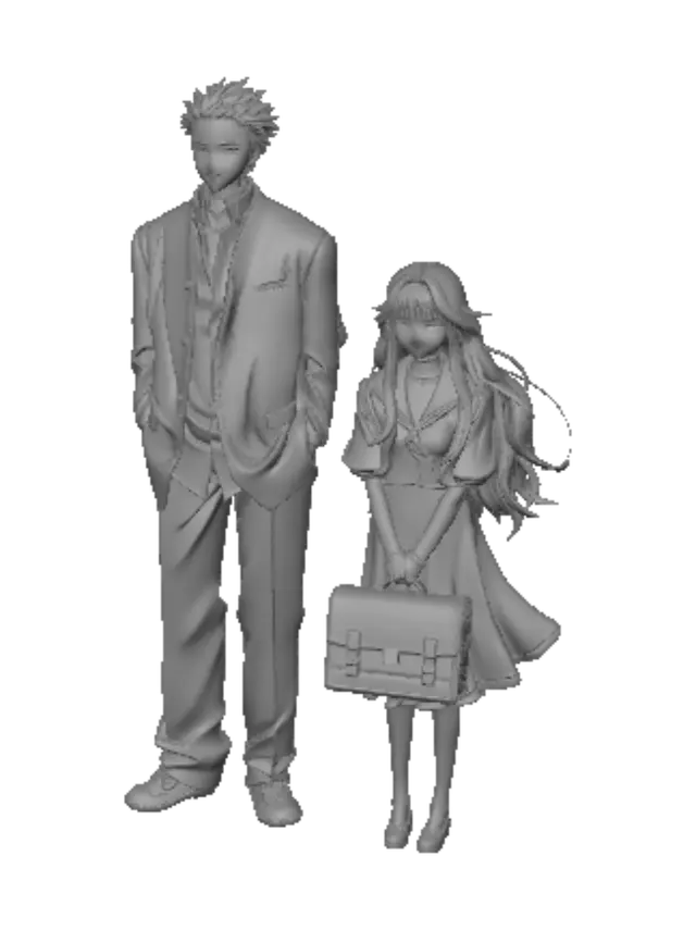3D model for Azure Yukata Kitsune