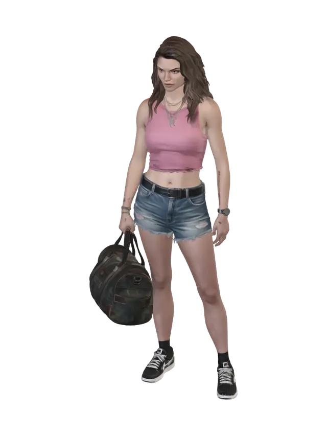 3D model for Casual Summer Traveler