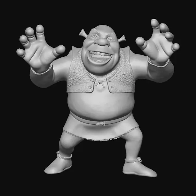 3D model for Shrek Lunging