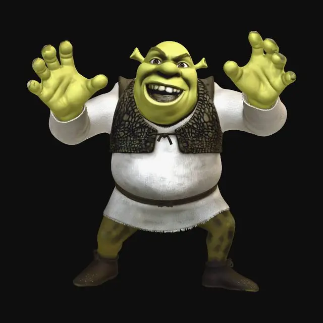 3D model for Shrek Lunging