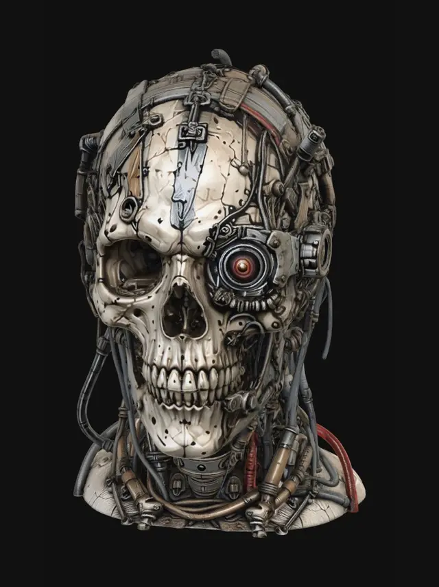3D model for Cybernetic Skull