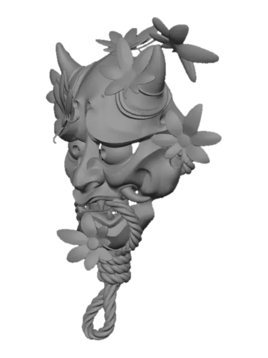 3D model for Floral Oni Mask