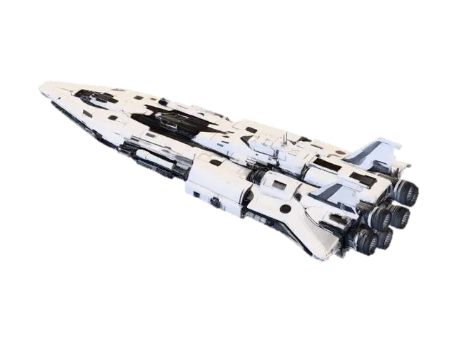 Space Cruiser A - Orbit 3D model, vytvořený pomocí AI