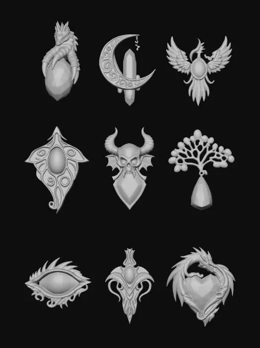 3D model for Pendant Set