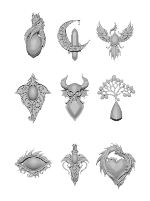 3D model for Pendant Set