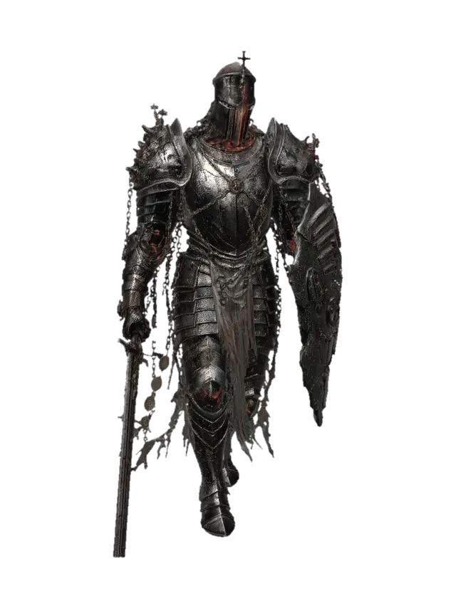 Modello 3D Emberbound Knight, generato dall’IA