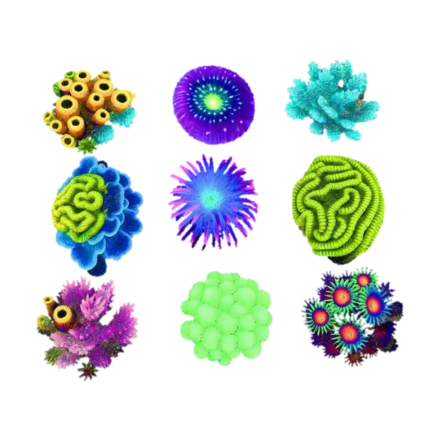Multiple Neon Coral - Species 3D model, vytvořený pomocí AI