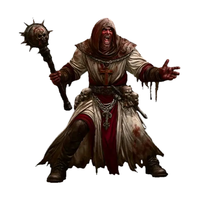 Bloodstained Crusader 3D model, vytvořený pomocí AI