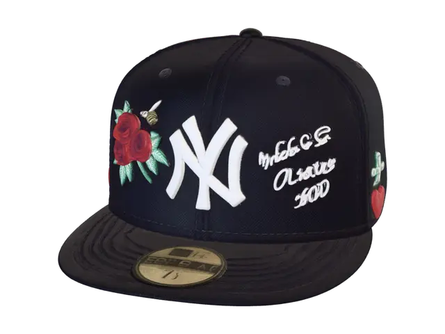 Rose Embroidered Yankees Cap - New 3D model, vytvořený pomocí AI