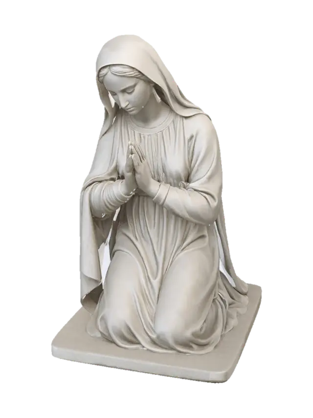 Mary in Prayer - Devotional 3D model, vytvořený pomocí AI