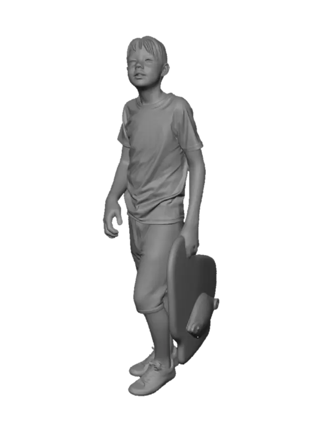 3D model for Skateboarder in a Superman T-shirt