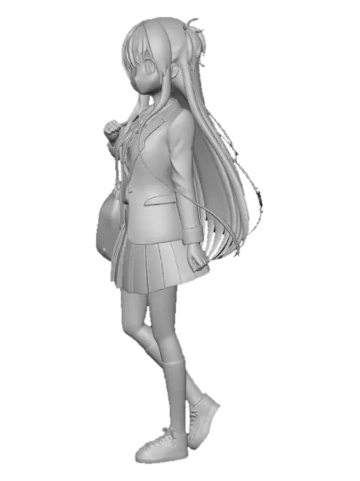 3D model for high-definition anime girl