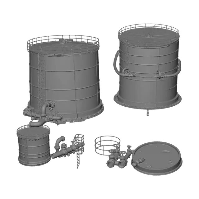 3D model for Rusty Industrial Storage Tank