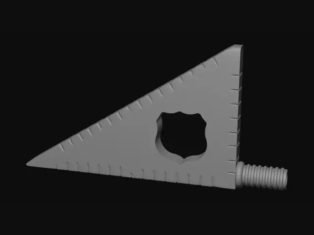 3D model for Shield Cutout Triangle Ruler