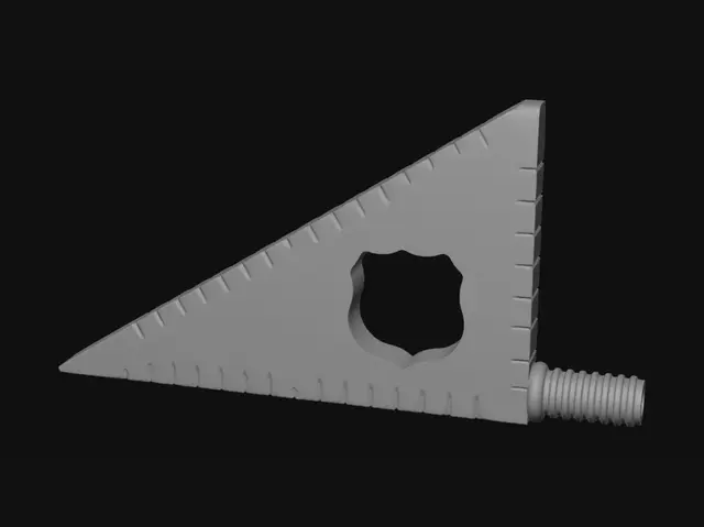 3D model for Shield Cutout Triangle Ruler