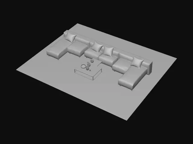 3D model for a luxurious apartment where crime occurred 
(draw body contour on the floor)