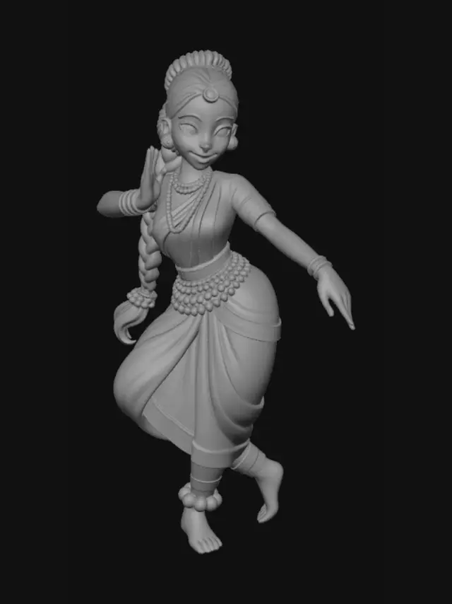 3D model for Bharatanatyam Dancer