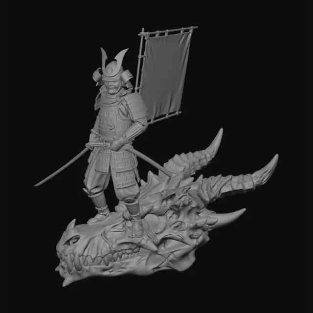 3D model for Dragon Samurai