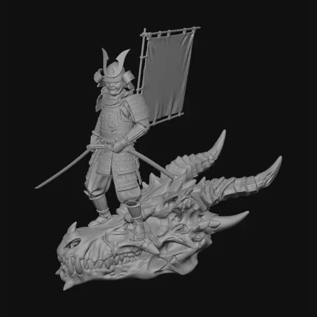 3D model for Dragon Samurai