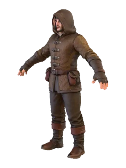 Medieval Ranger 的 AI 生成 3D 模型