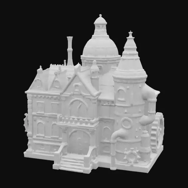 3D model for Steampunk Mansion Model