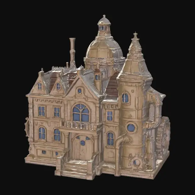 3D model for Steampunk Mansion Model