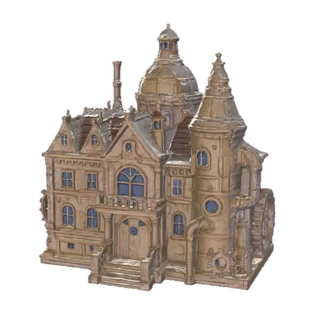 3D model for Steampunk Mansion Model
