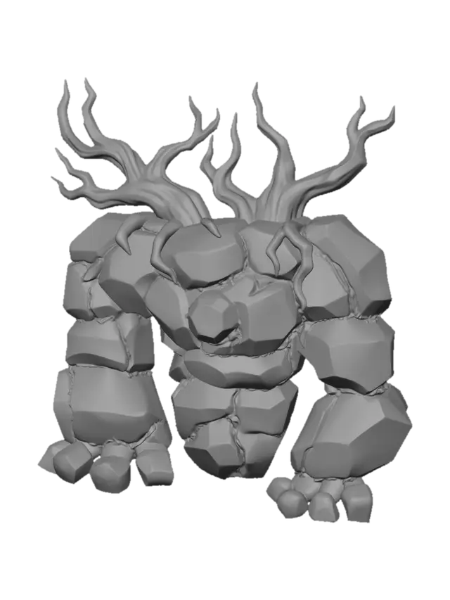 3D model for Verdant Crag Golem