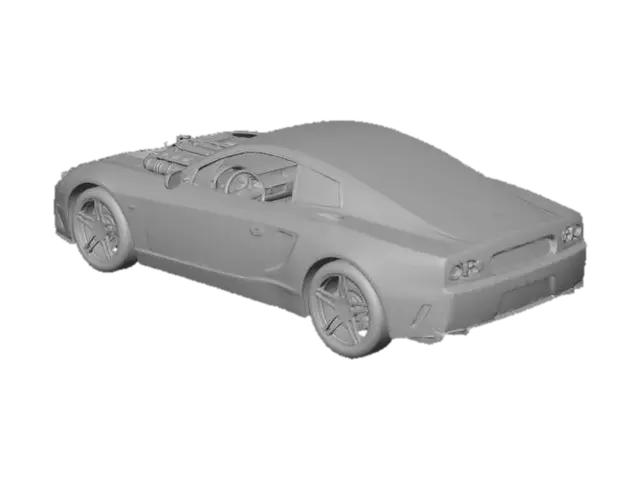 3D model for Futuristic Car Blueprint