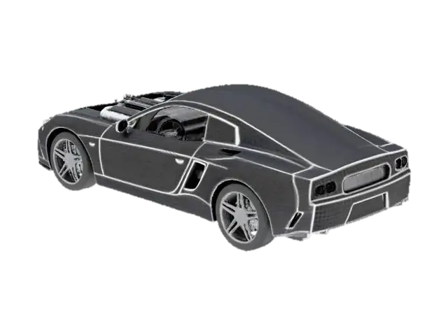 3D model for Futuristic Car Blueprint