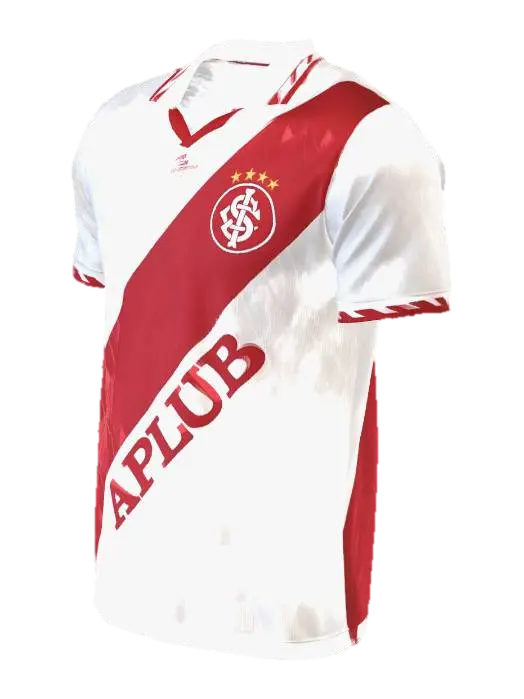 3D model for White Soccer Jersey with Red Diagonal Stripe