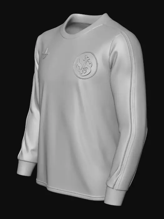 3D model for Retro Adidas Football Jersey