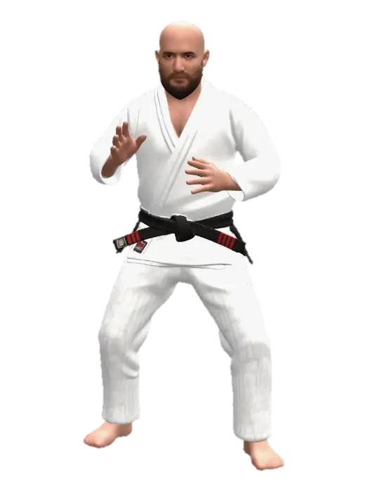 Black Belt Stance - Fight 3D model, vytvořený pomocí AI