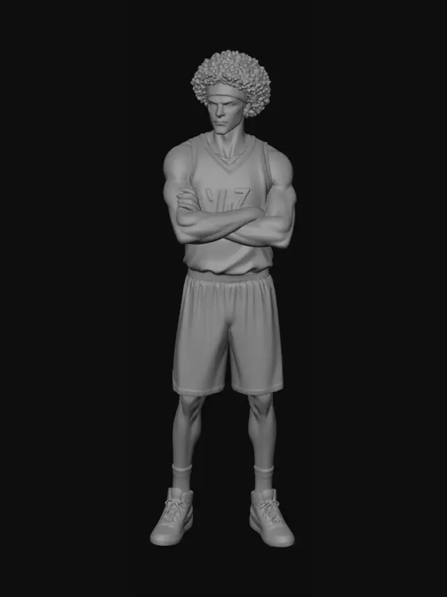 3D model for Afro Baller on the Court