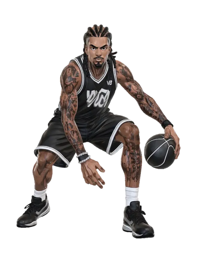 Inked Court Warrior - Tattoo 3D model, vytvořený pomocí AI