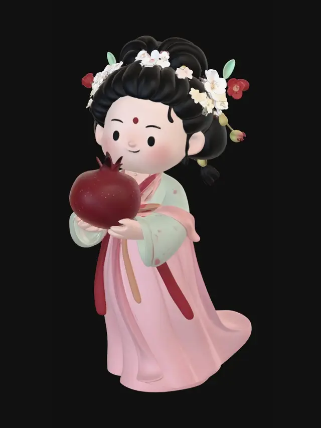 3D model for Apple Blossom Princess