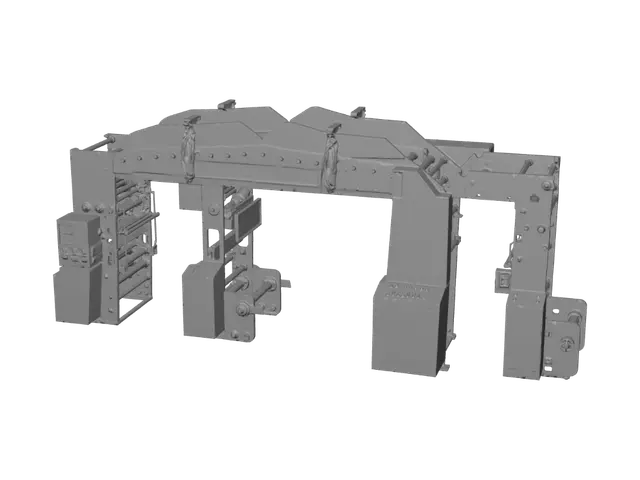 3D model for Large-Scale Web Printing Press