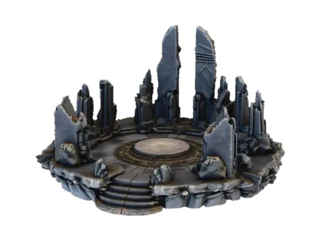 Ancient Ruin Circle 3D model, vytvořený pomocí AI