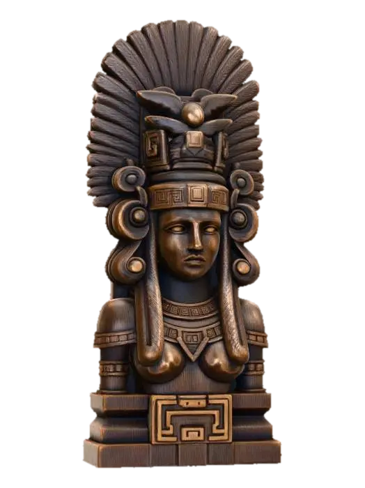Aztec Totem - Cultural 3D model, vytvořený pomocí AI