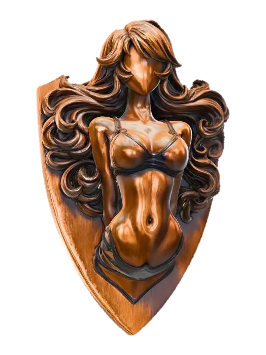 Mounted Woman Torso 3D model, vytvořený pomocí AI