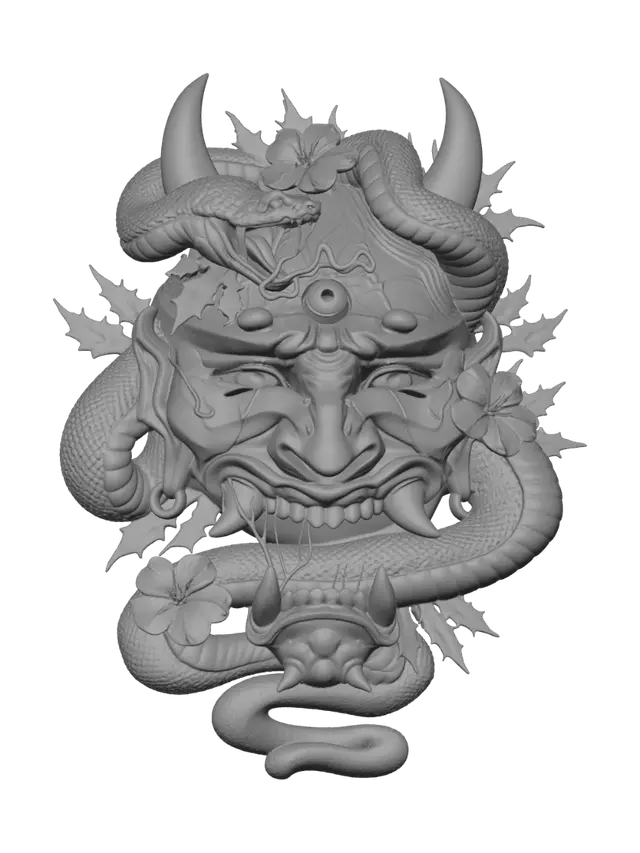 3D model for Autumn Serpent Mask