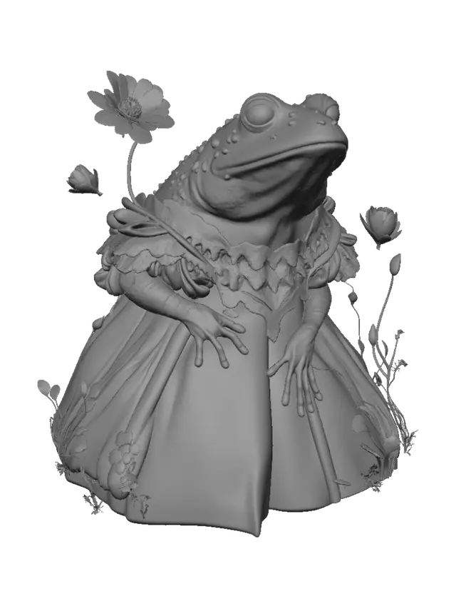 3D model for Frog in a Scarlet Ballgown