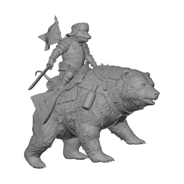 3D model for Mouse Knight on a Battle Bear