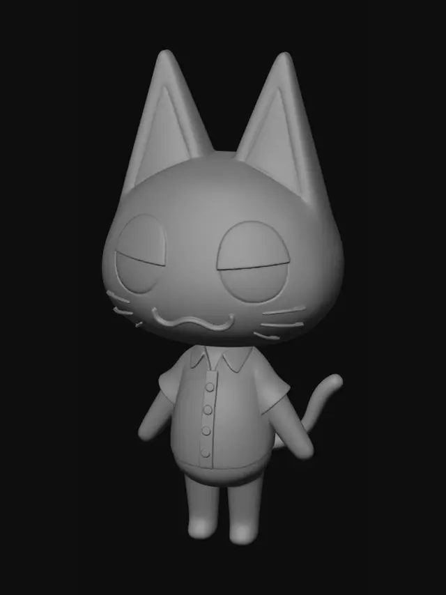 3D model for Plaid-Clad Blue Cat